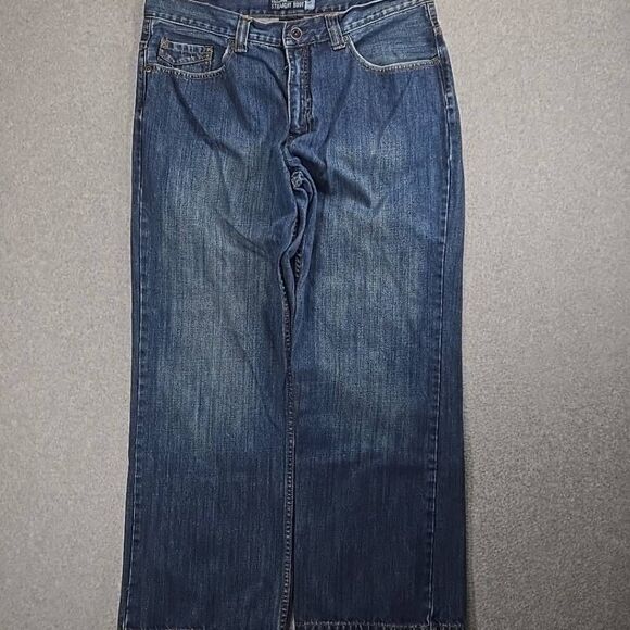 Anchor Blue Straight Boot Jeans Baggy Y2K 36x30 Wide Leg - Picture 1 of 11